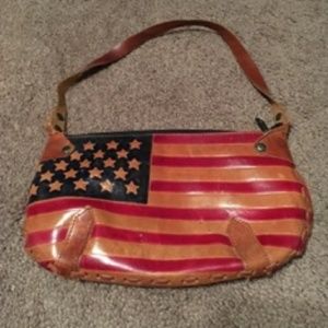 Leather patriotic purse